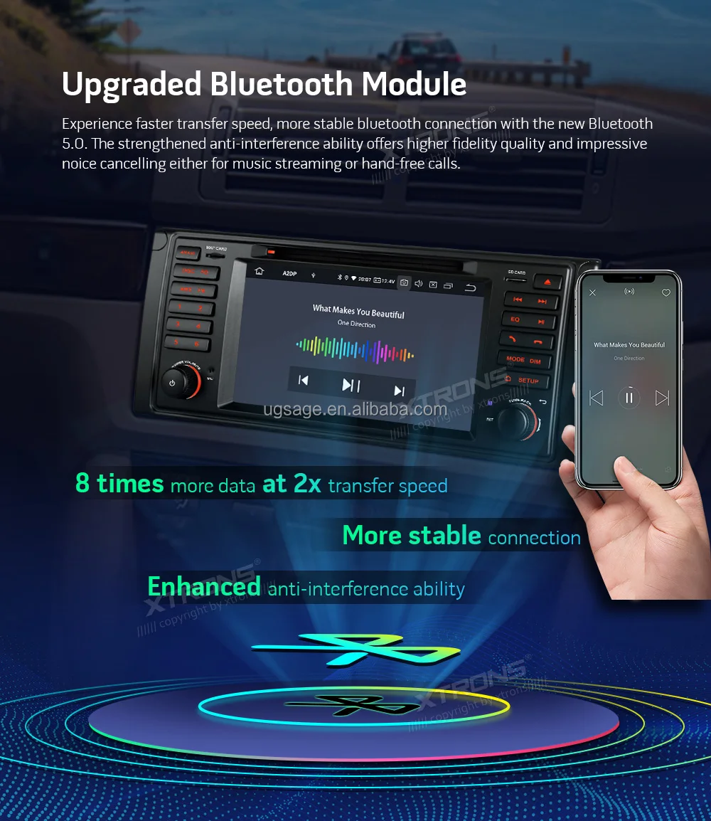 Xtrons 7inch 1din Android 11 Hexa Core Car Multimedia For Bmw E39 M5 ...