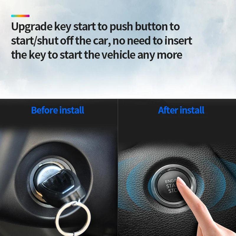 Easyguard  CAN BUS Compatible Plug and Play PKE Kit for toyota Camry  Push Start Button Remote Engine Start Keyless Entry