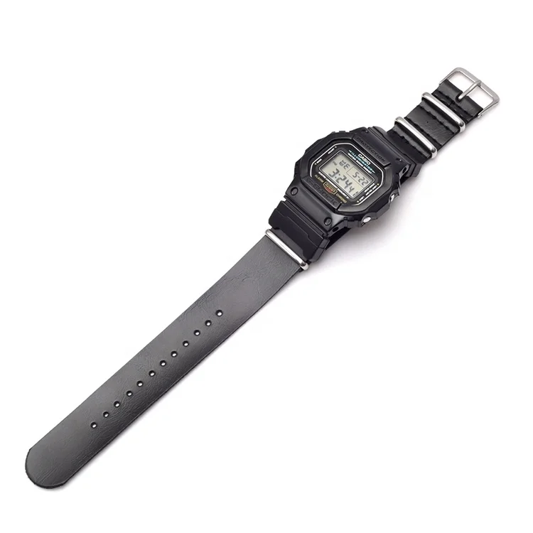 22mm PU Leather Watch Strap for Casio Trendybay Fashion