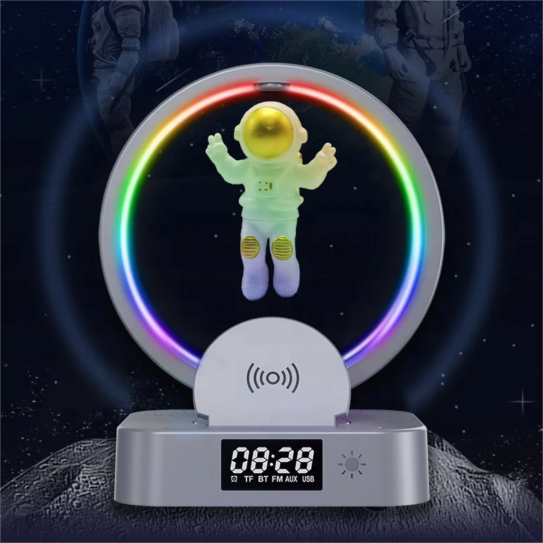磁気浮上宇宙飛行士ナイトライトスピーカーLEDナイトライトワイヤレス