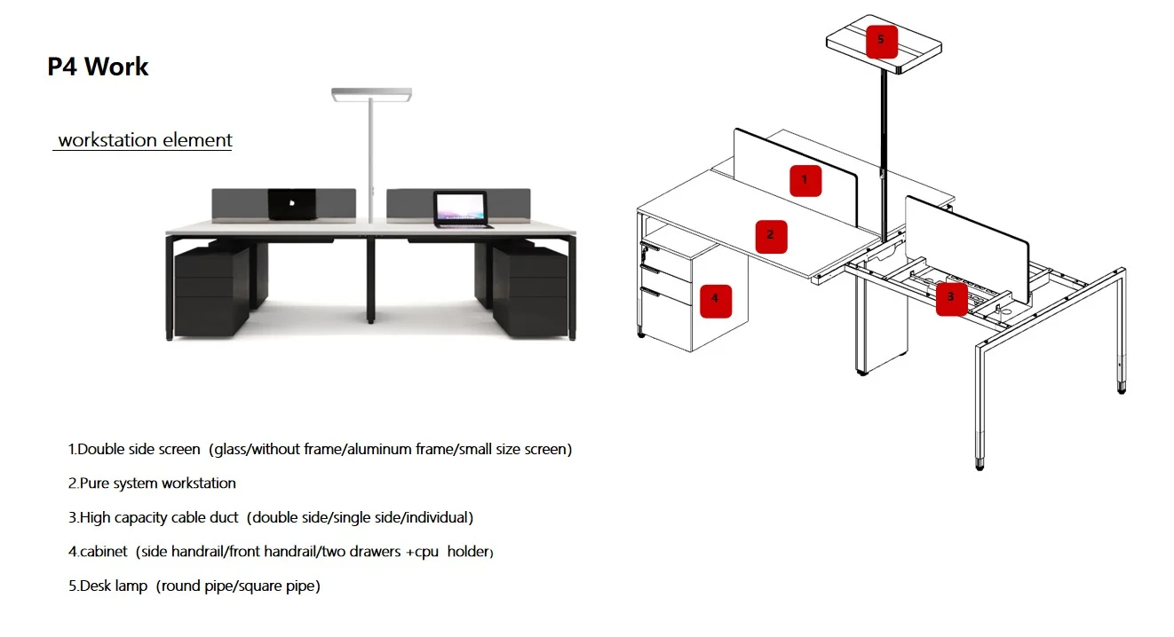 Luxury Office Workstation Desk supplier