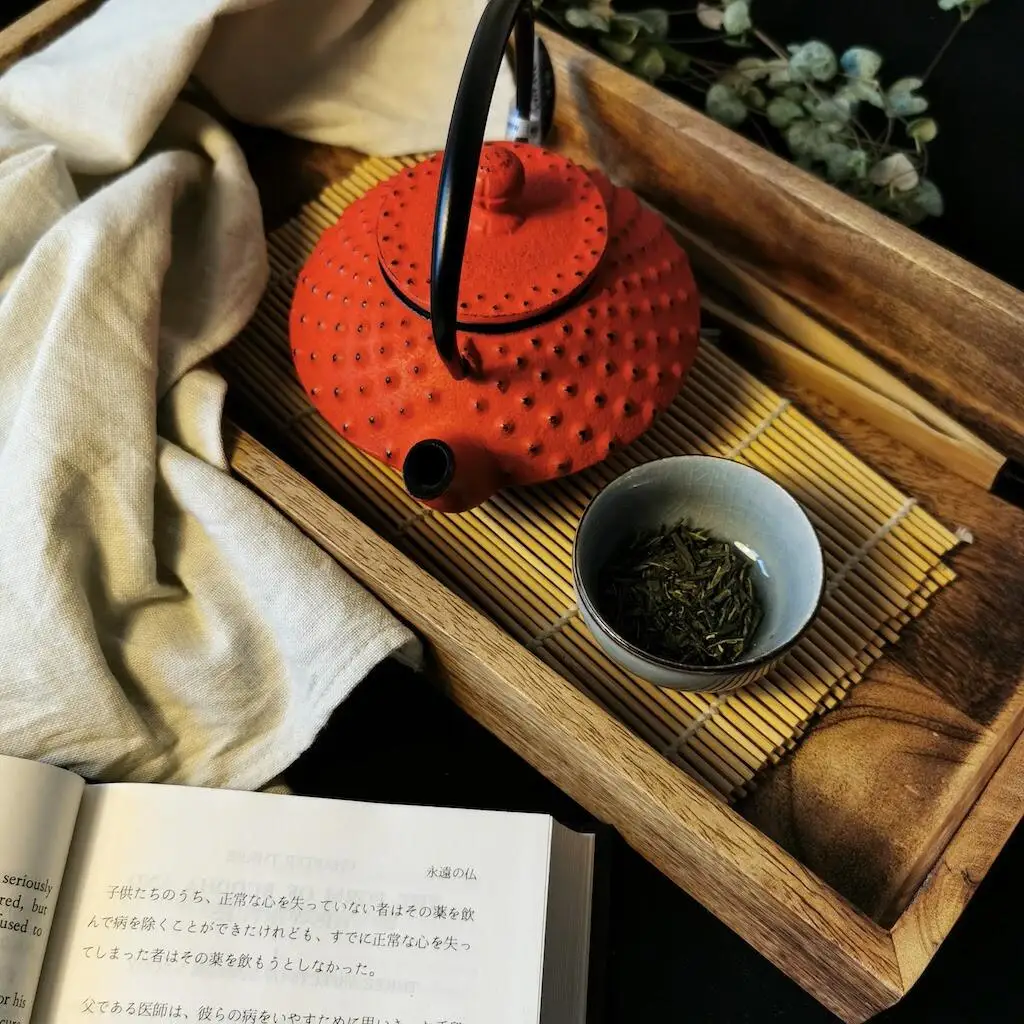 Bespoke Red Japanese Tetsubin Cast Iron Teapot Gift Set With Ss Filter ...