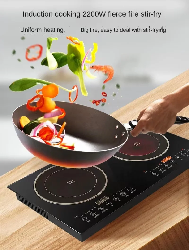 High Power 110V/220V Double Burner Induction Stove New Design  Multi-Function Hob Electric Cooking Laser Cooker