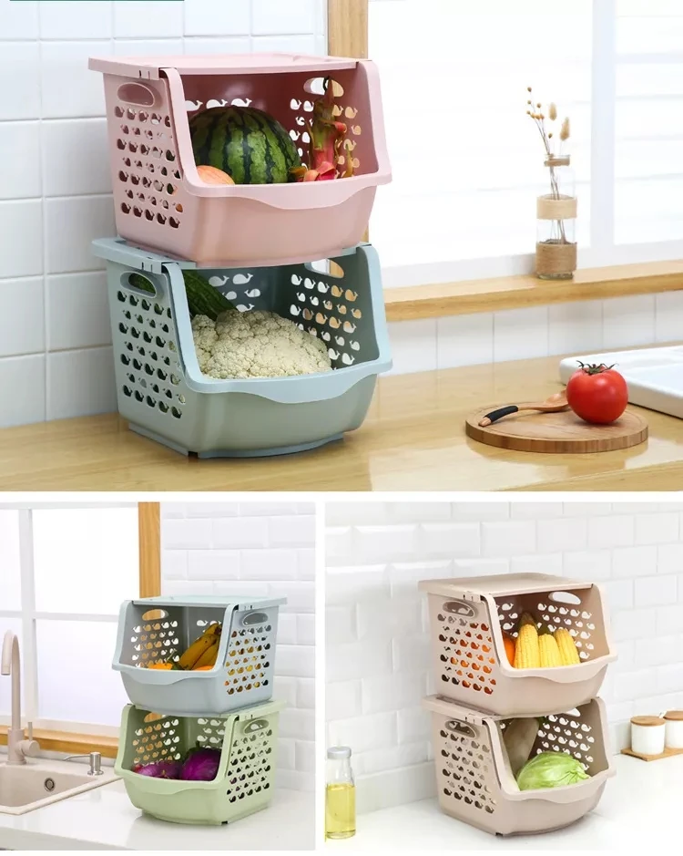 Nfs2022 Multipurpose Stackable Vegetables Fruits Storage Bins Pp