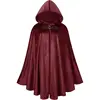 Burgundy suede cape