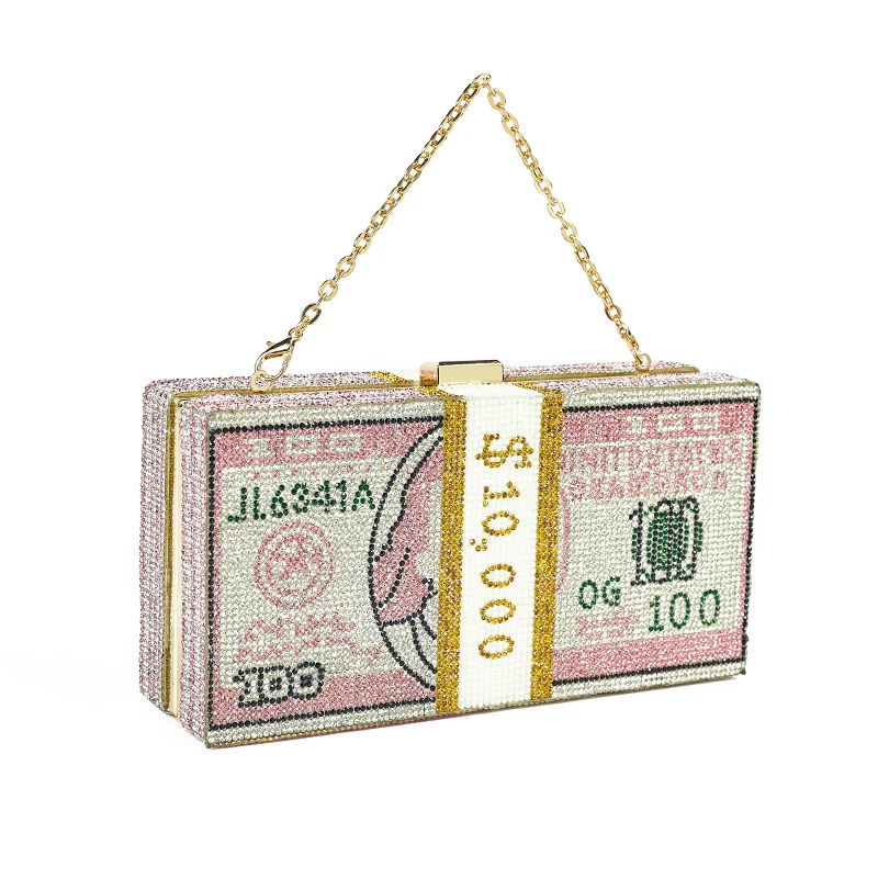 money purse with diamonds