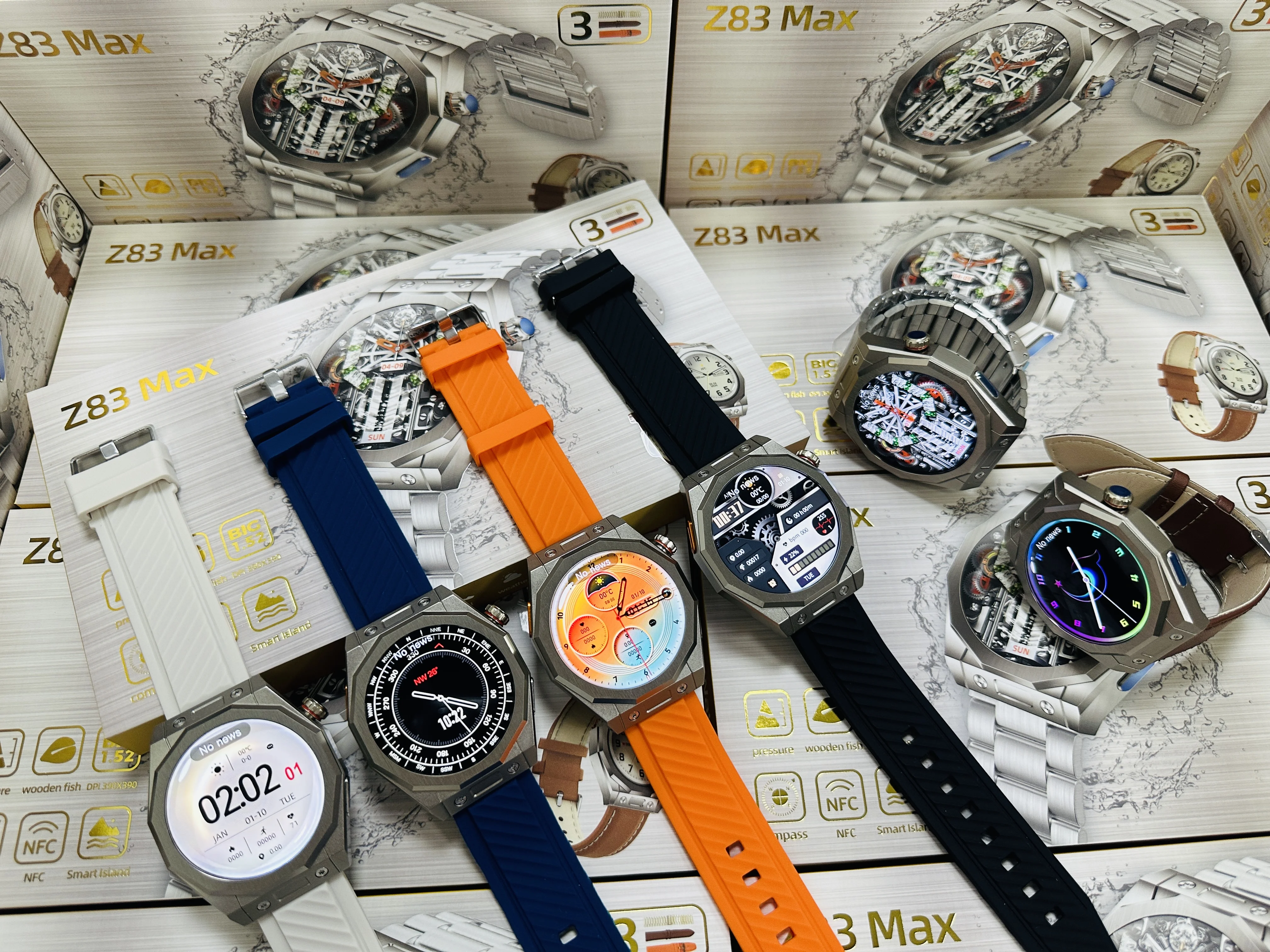 Z83MAX Smartwatch - Unisex, IP67 Waterproof, 2.02 Inch Screen