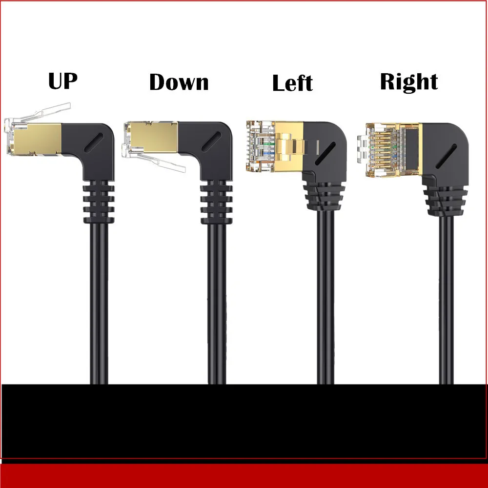 2M Elbow Cat8 Ethernet Cable 40Gbps High Speed SSTP UTP Network Cable Cat8 Lan Cable for Router Pc Ps4 Tv Laptop RJ45 Cord