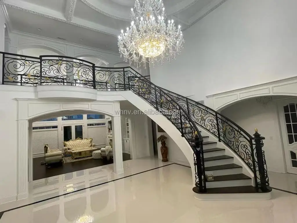 Factory Sale Premium Spiral Stair Ornamental Railings Interior Curved