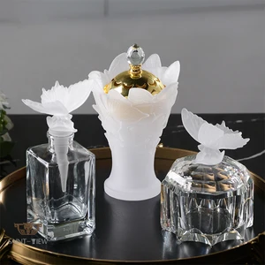 2026 New Crystal Butterfly Bakhoor Burner OUD Mubkhar Crystal Jar Ramadan Gift Set Packaging