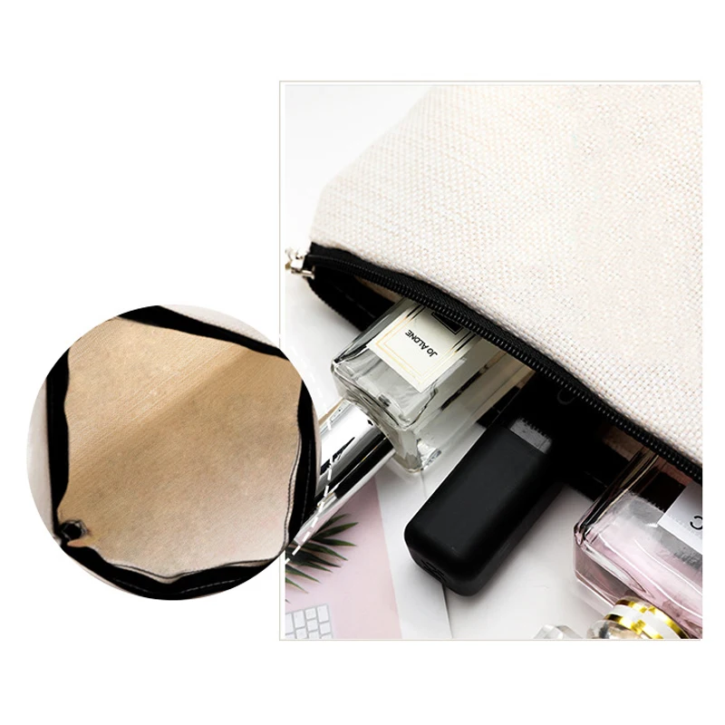 Corduroy Women Cosmetic Bag Cotton Cloth Makeup Pouch Hand Travel