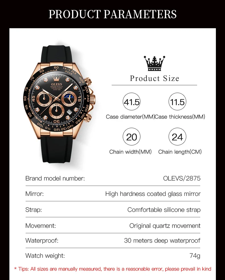 Quartz Watches Chronograph | 2mrk Sale Online