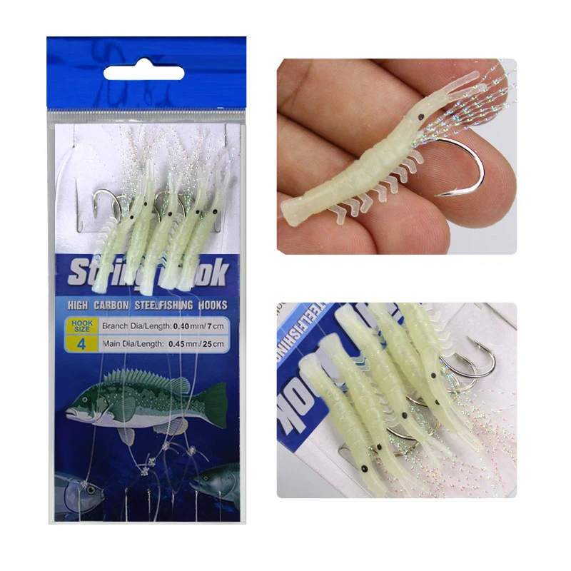 Soft Lure Luminous Plastic Shrimp Bait