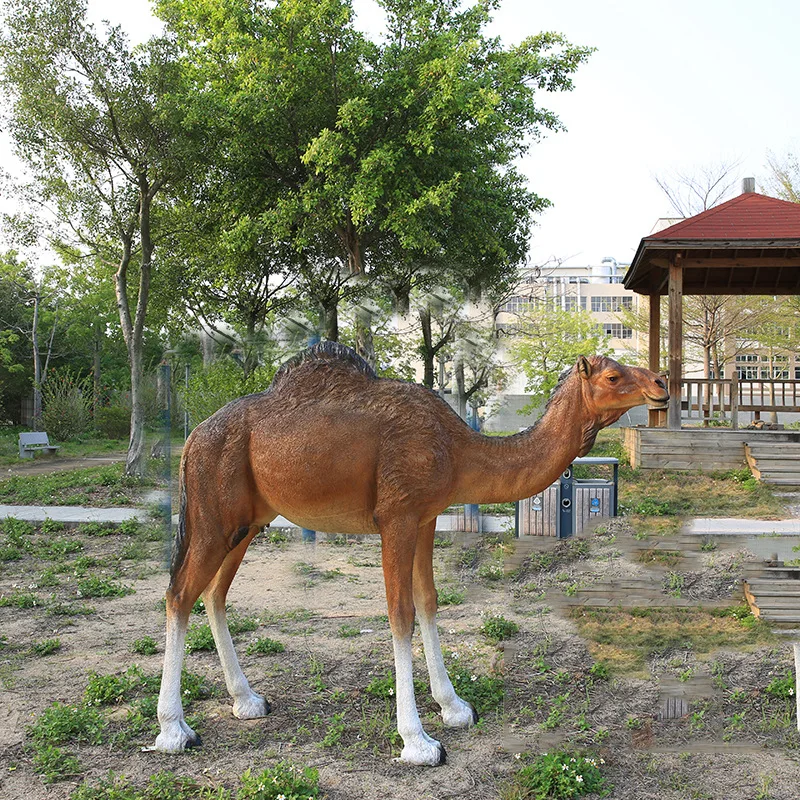 Manufacture Custom Ramadan Realistic Simulation Large Animal Sculpture Garden Ornaments Fiberglass Life Size Camel Statue