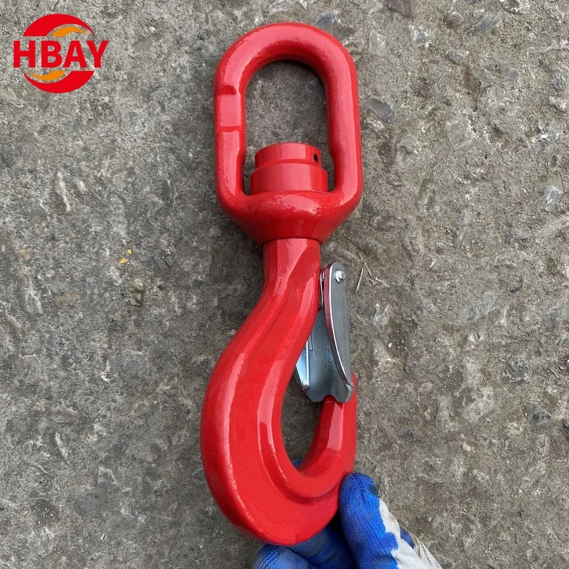 Rotating Bearing Hook with Ball Bearing - Durable Steel Construction for Crane, Rigging, Construction Equipment