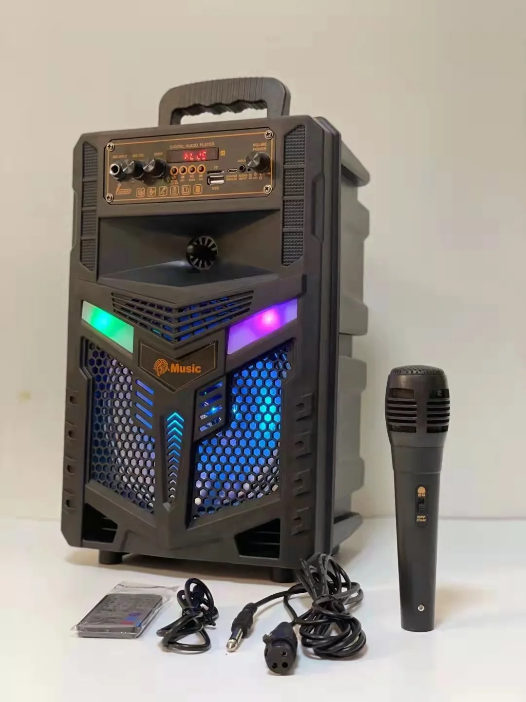 TTD-8244 Wireless 8-Inch Portable Bluetooth Party Speaker with Mic