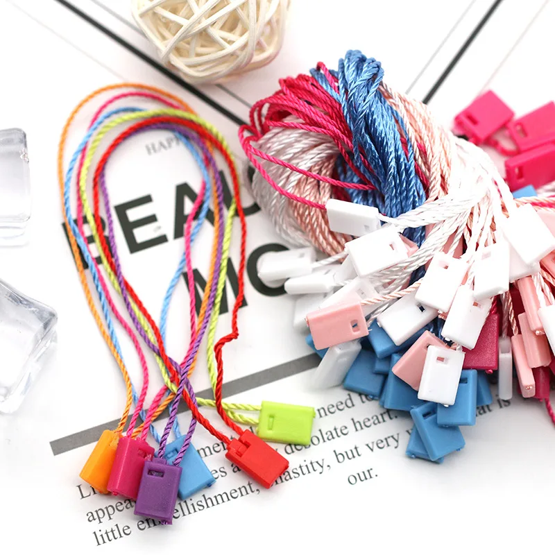 Wholesale Colourful Clothing Hangtag Plastic Strings Rope Hang Tag String For Garment