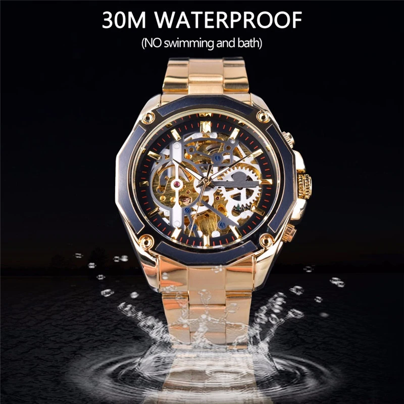 Fashion Business Dress Mens Watches Brand Luxury Gold Design Automatic