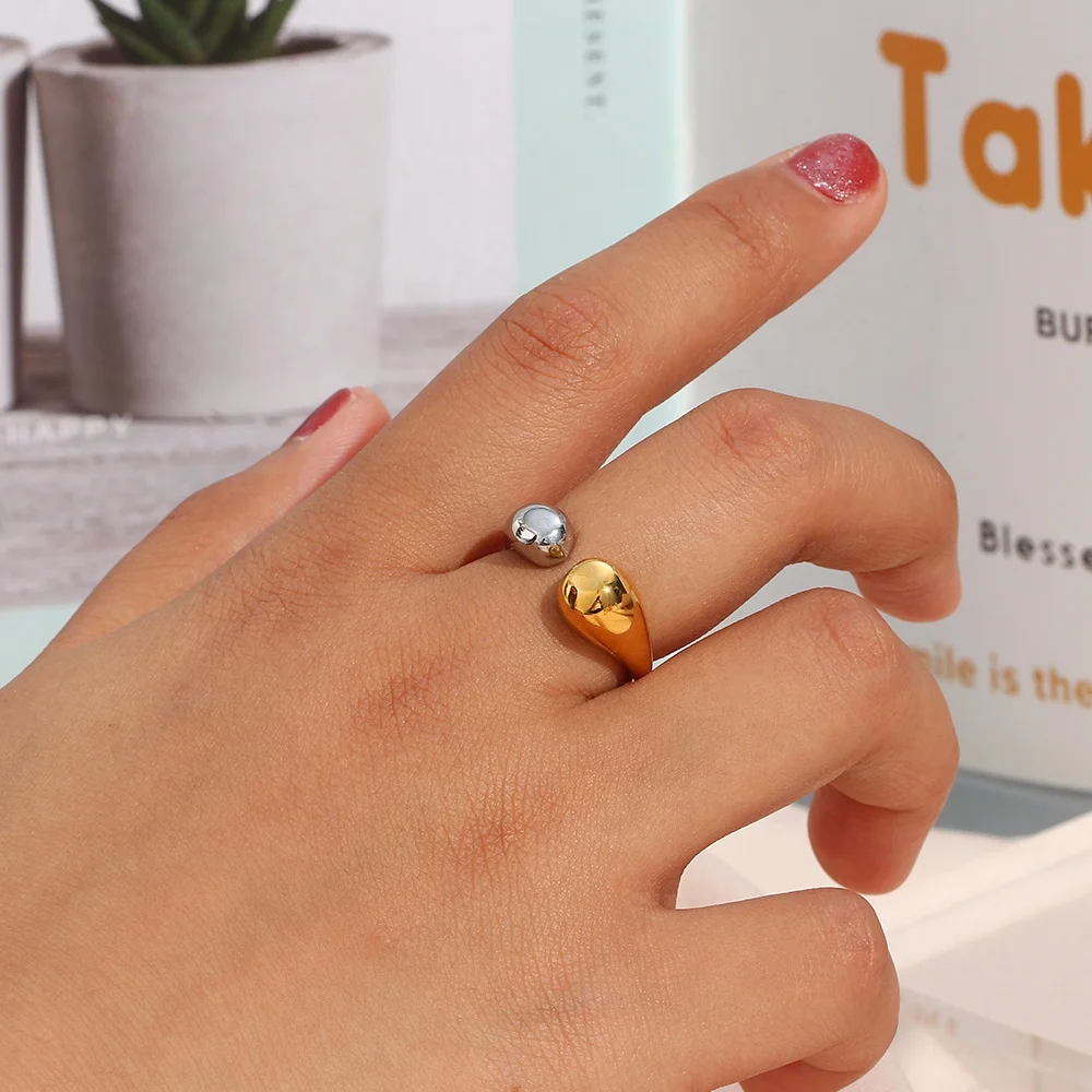 Shop Our Drop Ship Minimalist 18K Gold Plated Rings display picture 1