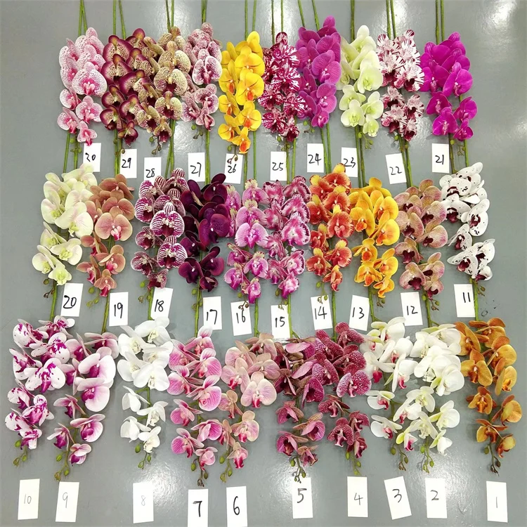 B2232 Wholesale Real Touch Artificial Orchid Flowers Orchid White