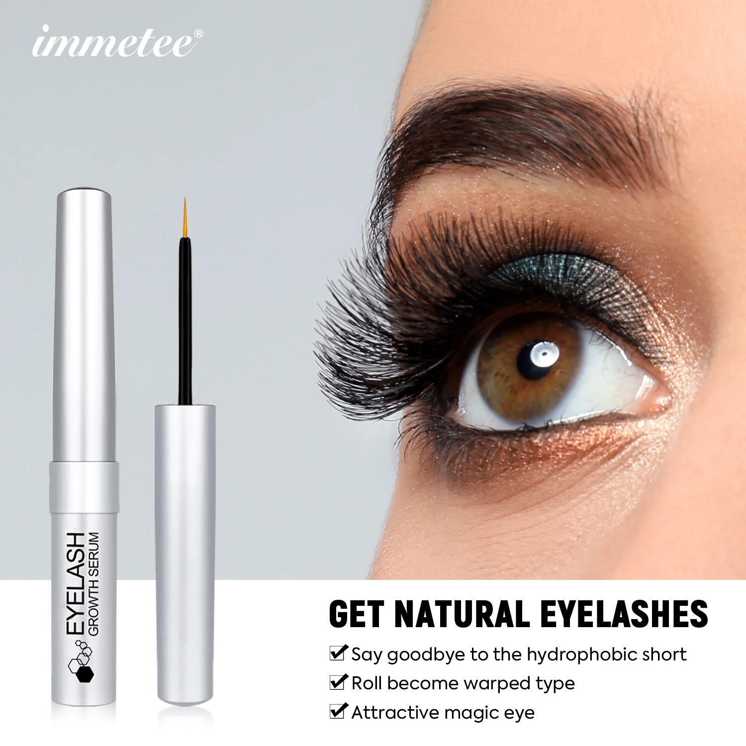 Immetee Eyelashes Serum Growing 100 Organic Private Label Eyelash