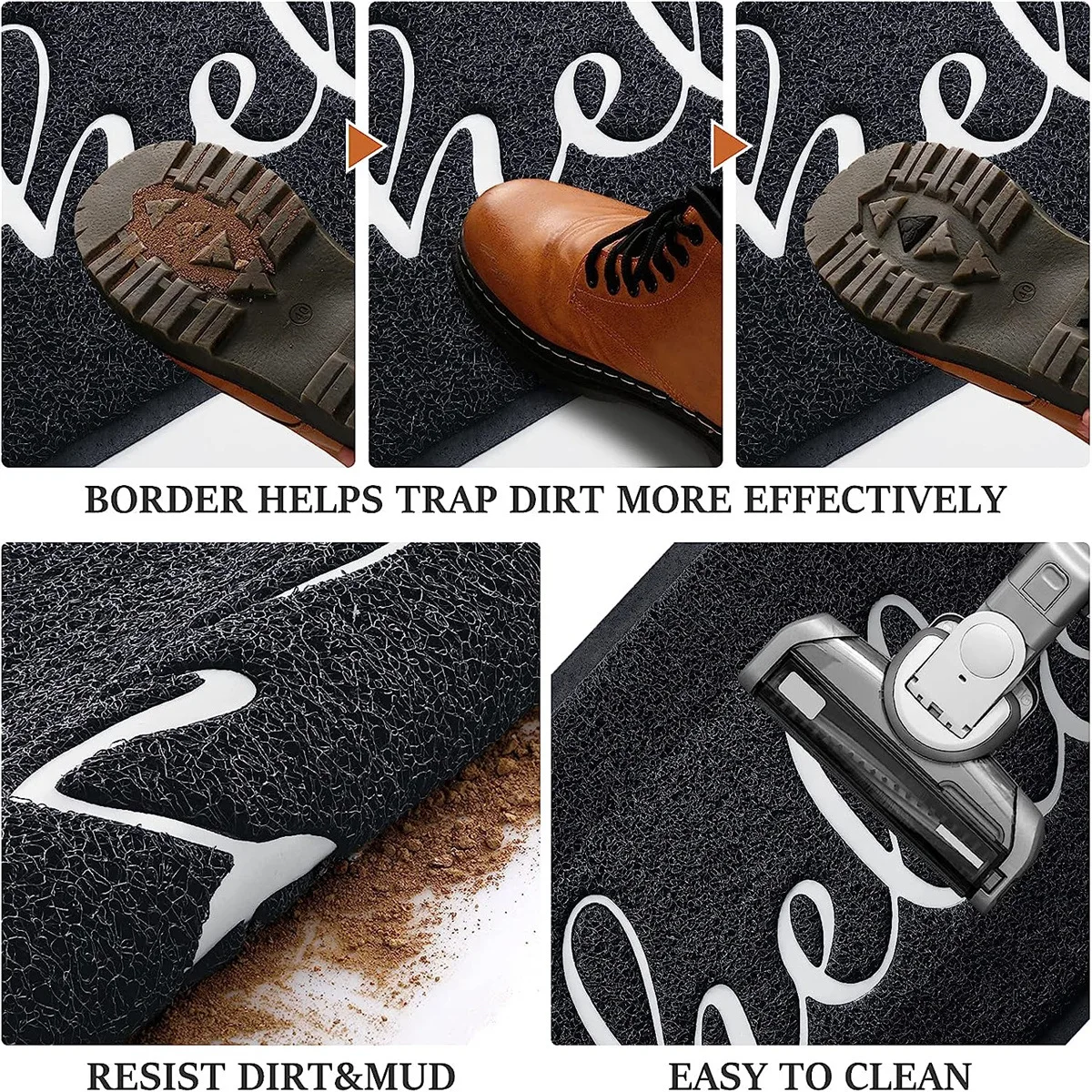 PVC Custom Coil Welcome Doormat Customized Design Red Front Door Mat Entry Washable Carpet for Convenience Store