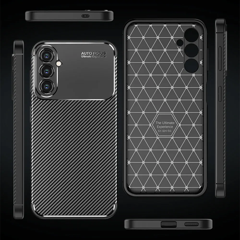 Laudtec SJK263 Frosted Suction Mobile Drop Proof Carbon Fiber Tpu Phone Case For Samsung Galaxy S24 S24+ S23+ S23 Fe supplier