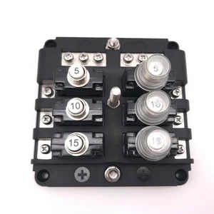 24V 40A Automotive Marine Power Stainless Distribution Screw Bus Bar Excavator Fuse Box Assembly With Cover