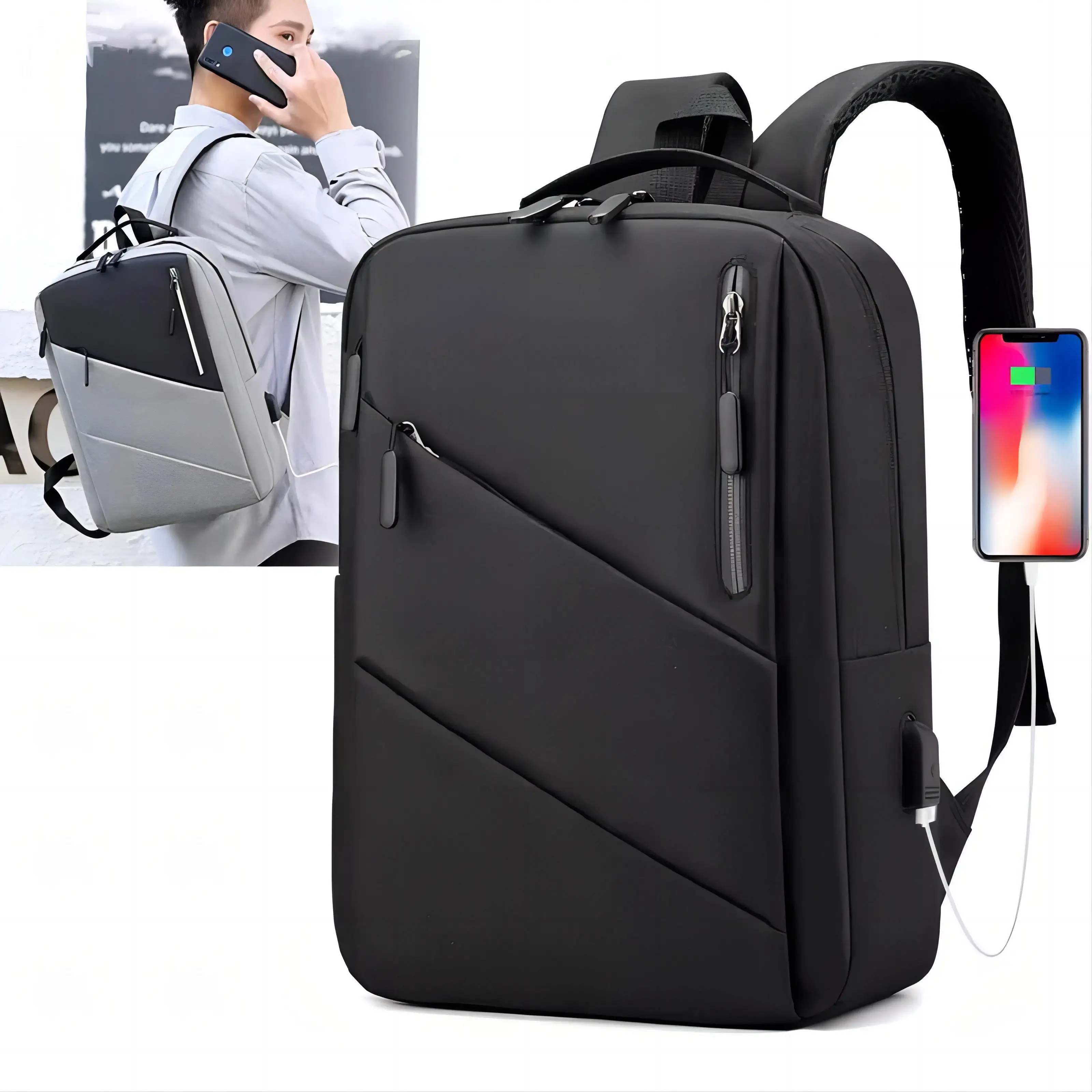 backpack laptop bag supplier Wholesale Business Waterproof School Laptop Bags Pack Supplier Travel  Mochilas Women Men Smart Travel Backpack for Men