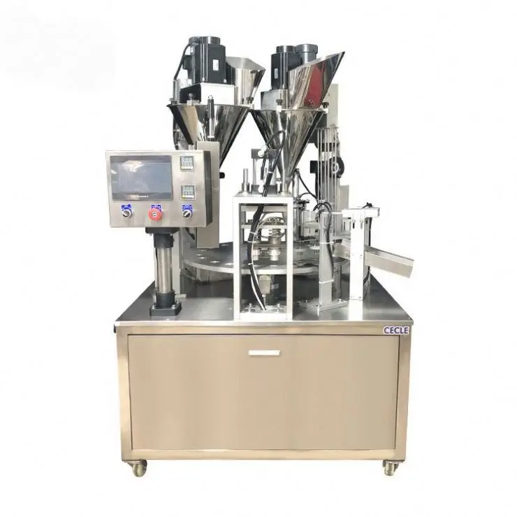 TEBAK Industrial Rotary Sealer for Tea Cans - Automatic Quantitative Cup Sealing with Auto Film Feeding System