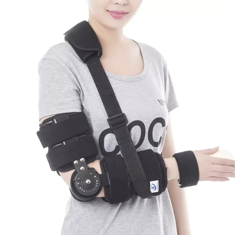 Adjustable Hinged Rom Elbow Support Brace For Post Op Fracture