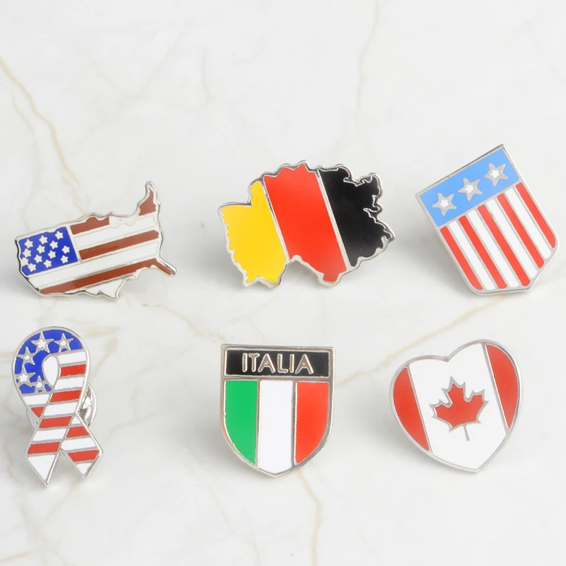 Cartoon Germany Canada Italia America Flag Map Hard Enamel Lapel Pin Custom Brooches Badges For Sale Correction For Men Women Buy Hard Enamel Pin Custom Lapel Pin Enamel Pins For Sale Product On