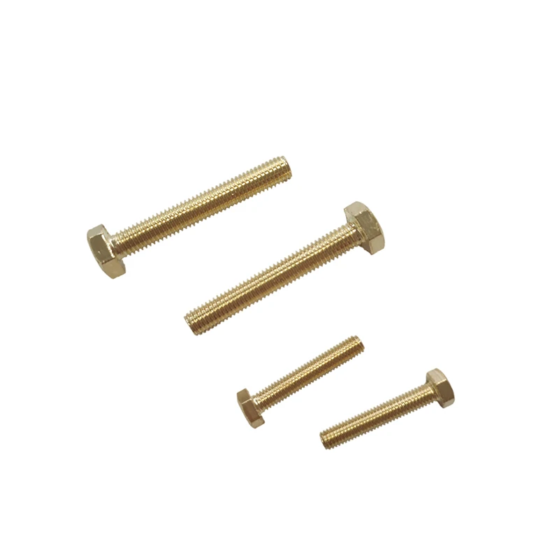 Durable Tools Hardware Fasteners Brass M3 M4 M5 M6 M8 M10 M12 M16 Hex Bolt