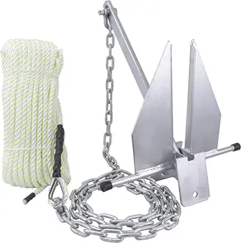 Yanyu Marine Hot Dip Galvanized Danforth Anchor Fluke Marine Boats Superior Boat Anchor Kit Fluke With Chain for Yacht