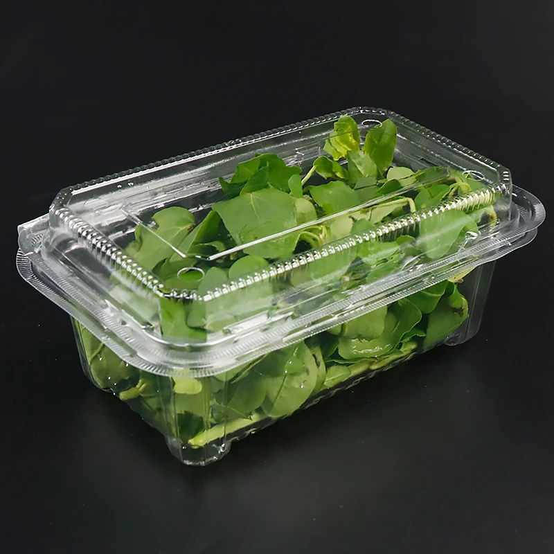 400g Biodegradable Customized Plastic Clear Fresh Herb Clamshells