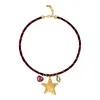 Collana con pentagramma marrone