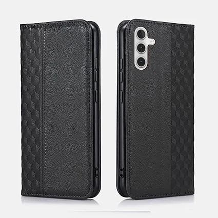 Luxury Leather Case For Samsung Galaxy S24 Ultra 5G Custom Matte Soft Magnetic Wallet Card Holder Kickstand Magnetic Phone Case supplier