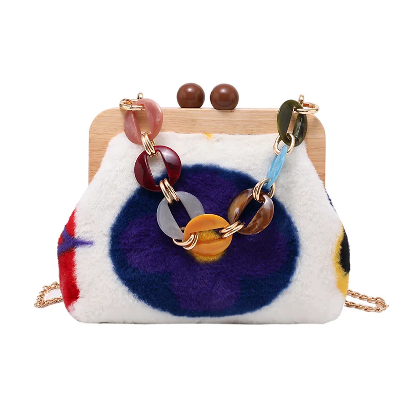 fluffy evening bag