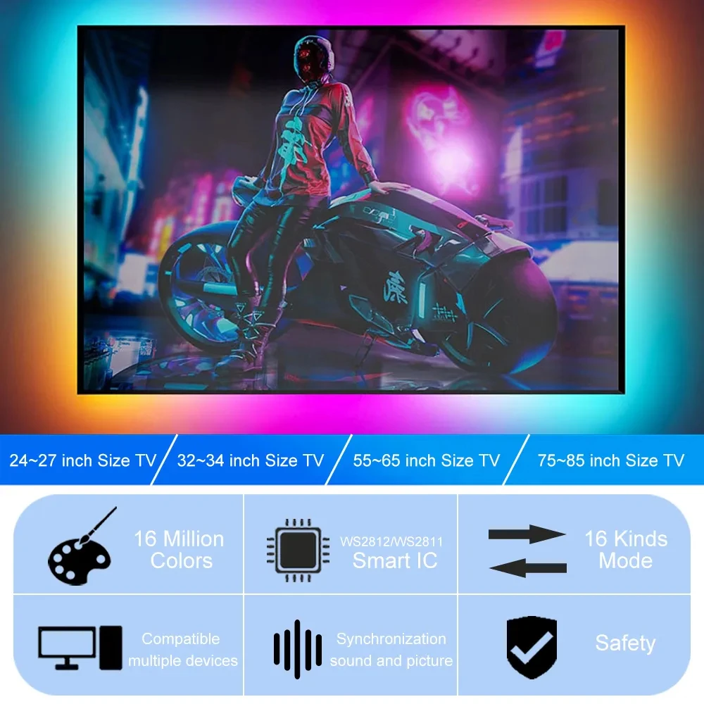 Cheap Price Ambient Tv Led Light Backlight 4k Hdmi 1.4 2.0 Device Sync ...