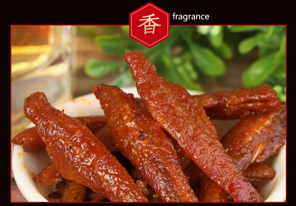 Jinzai Anchovy Chinese Snack Spicy Dried Fish Small Packets Instant