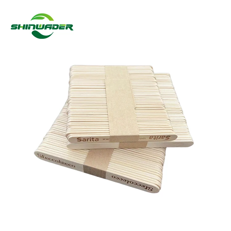 Biodegradable Stocked Custom Different Sizes Popsicle Ice Cream Sticks