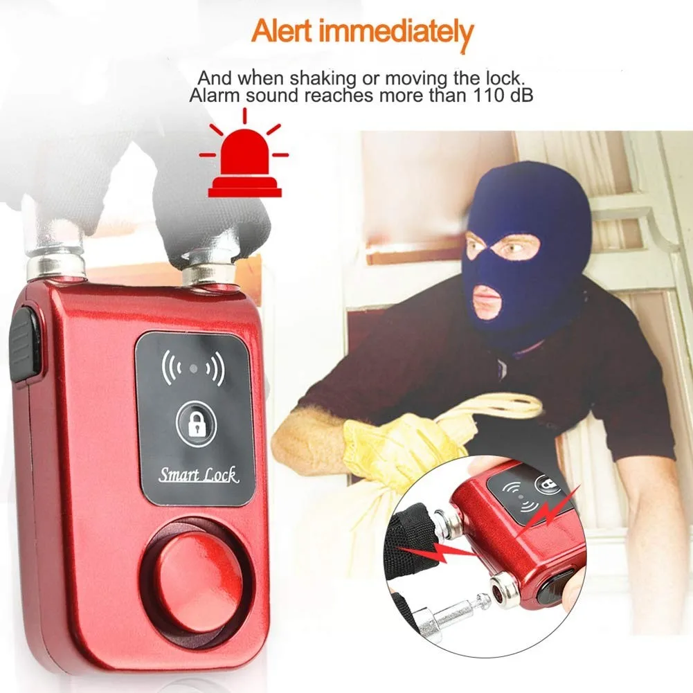 Waterproof Electric Scooter Bicycle Smart Lock 110db Alarm Anti Theft Mobile Phone App Remote Padlock