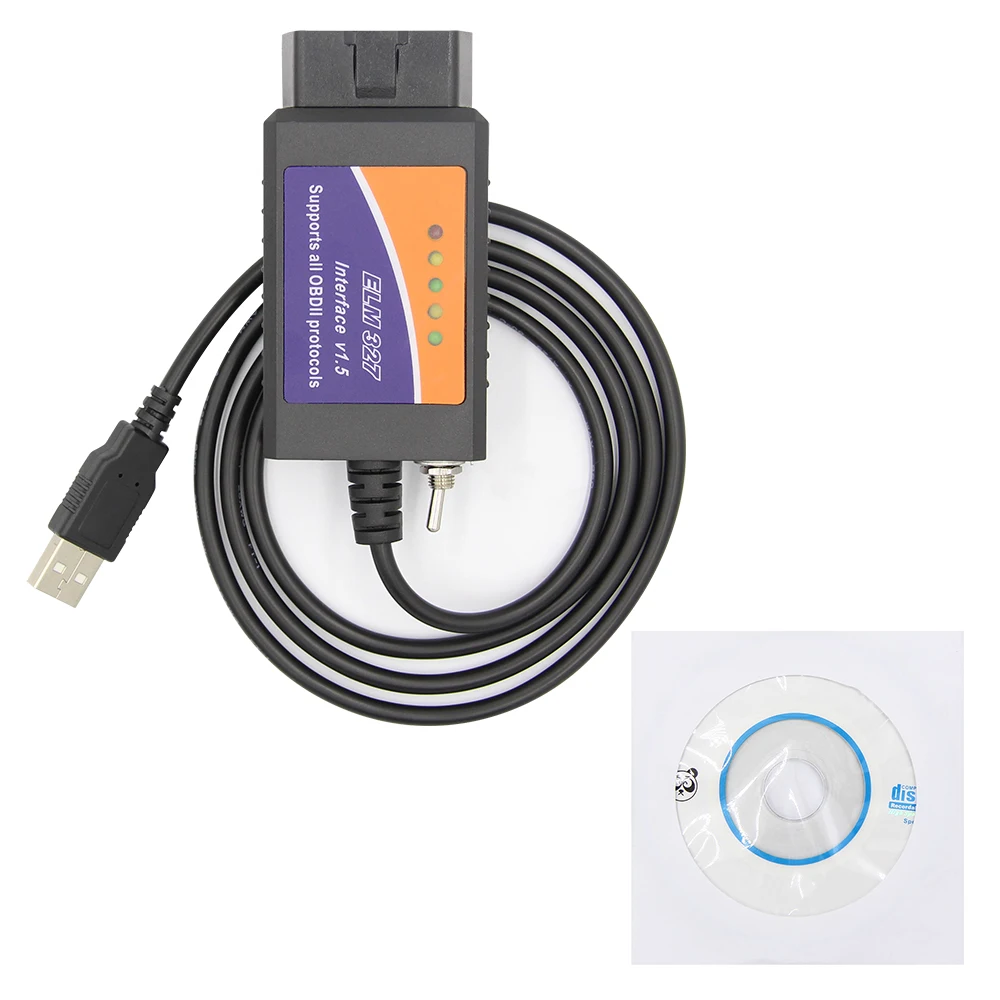 ELM327 V1.5 OBD2 USB Interface PIC25K80 And CH340T Chip Car Plastic Diagnostic Cable Code Scanner Tool From m.alibaba.com