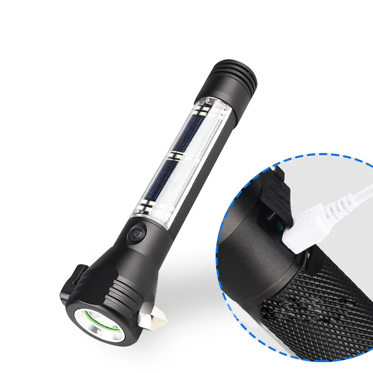 Flashlights Module With Battery Multi-function High Power Aluminum Alloy Lithium Battery Usb/solar ...