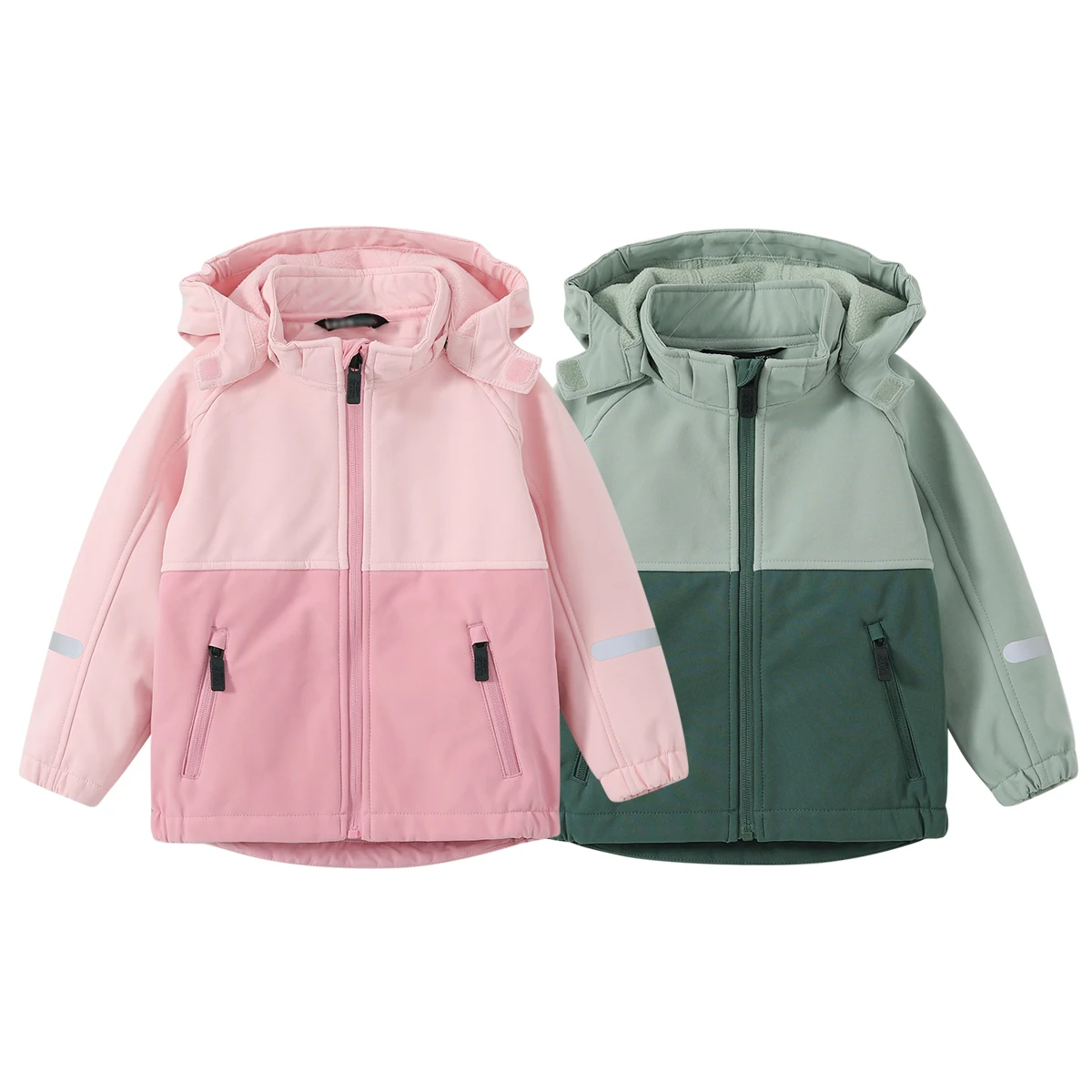 Honeyking Softshell Jacket For Girls Windproof Waterproof Hooded Fleece