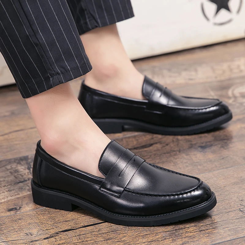 Genuine Leather Dress Moccasin Shoes for Men - Big Sizes