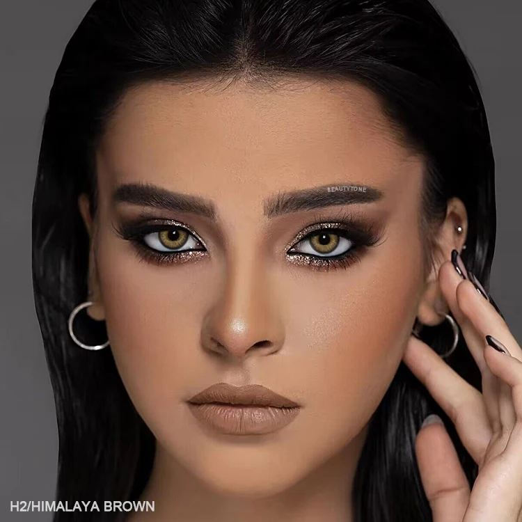 BeautyTone Himalaya коричневый Чехол очень темные глаза естественный вид год мягкие линзы для контакта