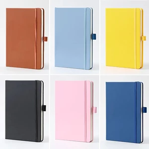 Wholesale Bluk A5/A6 Customized Print LOGO School Notebooks Promotional PU Leather Journal with Office Gift