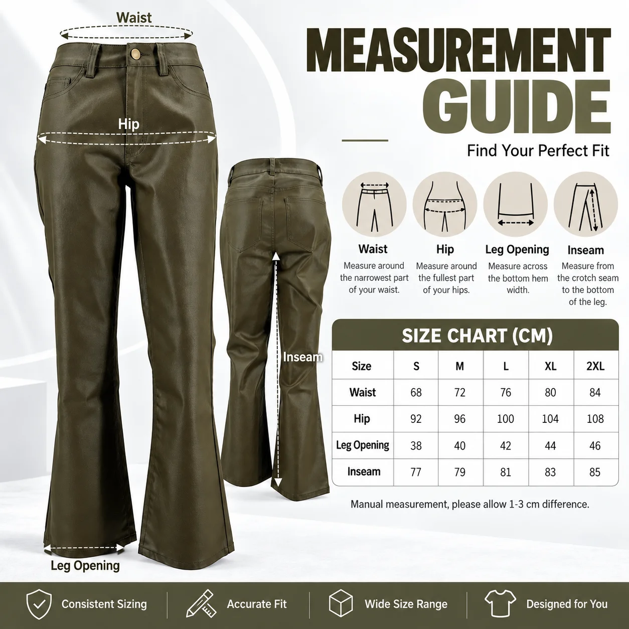 Size measurements