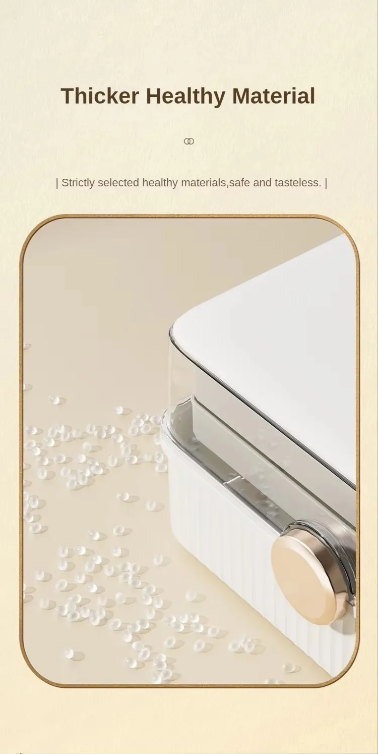 Bedroom Dresser Plastic Collapsible Cosmetic Storage Box Dust Proof Makeup Jewelry Organizer details